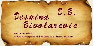Despina Bivolarević vizit kartica